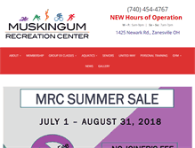 Tablet Screenshot of muskingumrecreationcenter.org